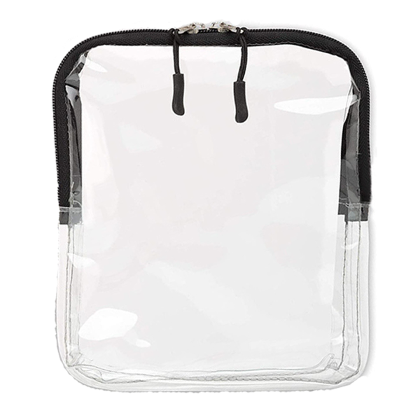 PVC Waterproof Clear Double Zipper Cosmetic Bag