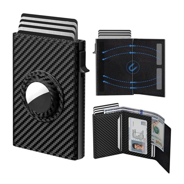 Magnetic Microfiber Leather RFID Trifold Wallet