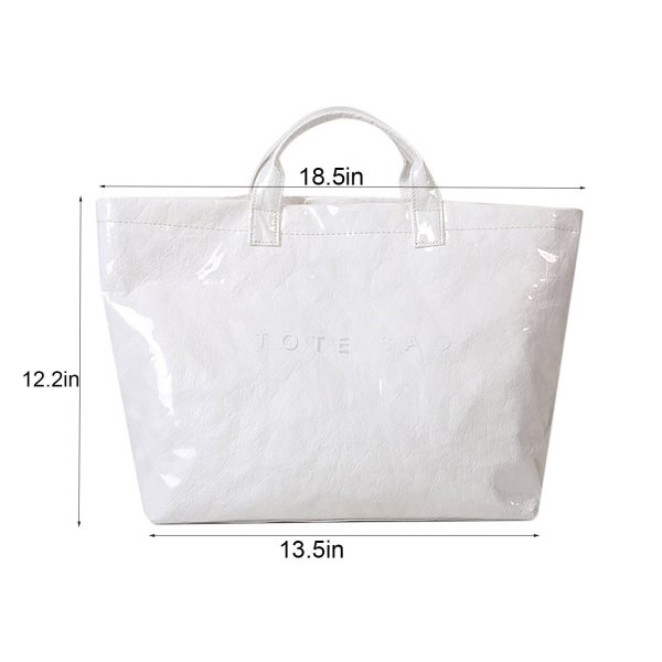 Clear PVC Cover Eco Paper Tote Bag