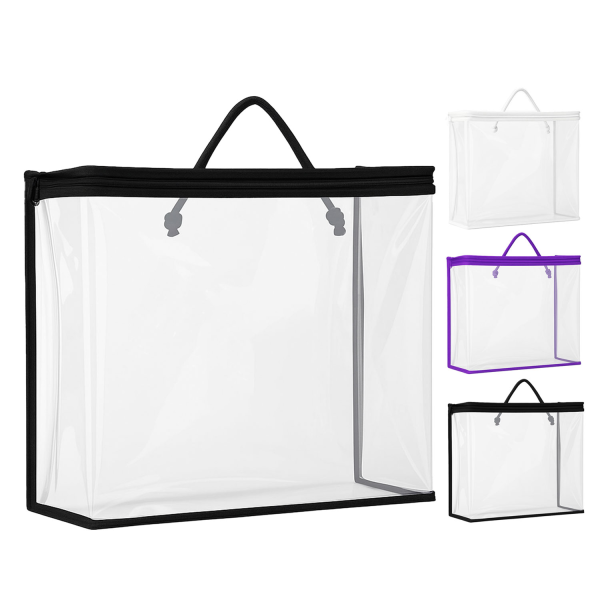 Clear PVC Dustproof Waterproof Zipper Bag