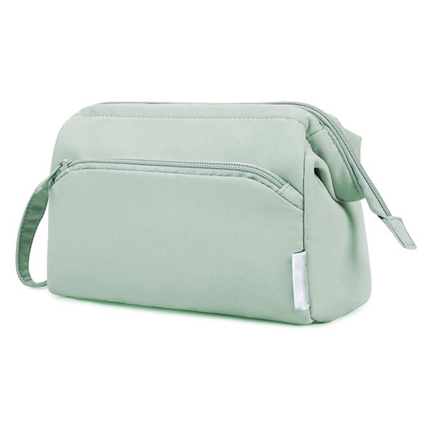 Large Capacity Wide Open Oxford Zipper Cosmetic Bag