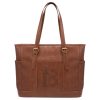 15" Waterproof PU Leather Laptop Tote bag