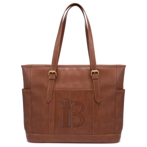15" Waterproof PU Leather Laptop Tote bag