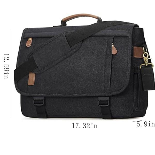 17 Inch Waterproof Canvas Laptop Crossbody Bag