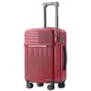 ABS USB Port Travel Suitcase w/ Cup Holder