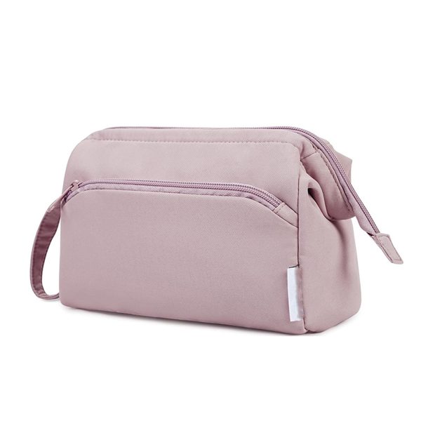Large Capacity Wide Open Oxford Zipper Cosmetic Bag