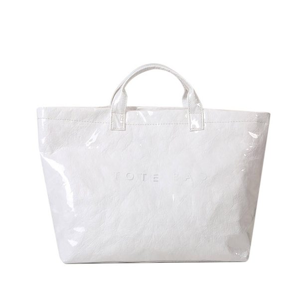 Clear PVC Cover Eco Paper Tote Bag