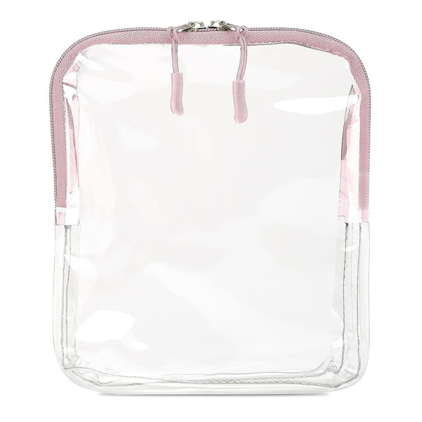 PVC Waterproof Clear Double Zipper Cosmetic Bag