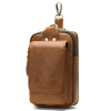 Mens Genuine Leather Mobile Phone Waist Bag