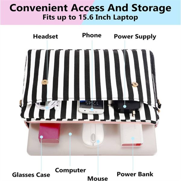 15.6" Waterproof PU leather Laptop Bag Briefcase