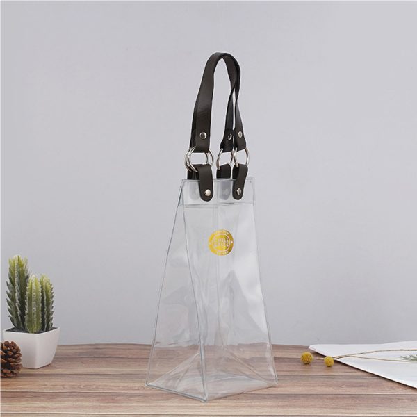 Clear PVC Wine Gift Bag w/ Handle