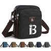 Detachable Shoulder Strap Canvas Crossbody Bag