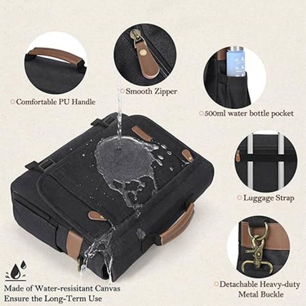 17 Inch Waterproof Canvas Laptop Crossbody Bag