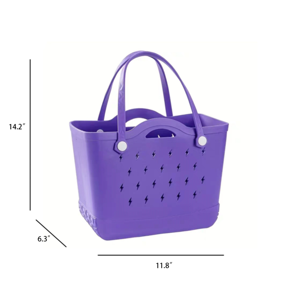 Open Top EVA Beach Tote Bag w/ Hole