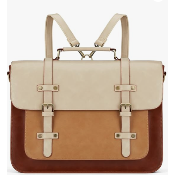 Large Capacity PU Leather Laptop Bag Backpack
