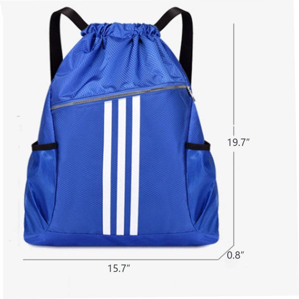 Large Capacity Polyester Drawstring Gym Backpack