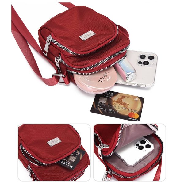 Mini Waterproof Oxford Crossbody Phone Bag