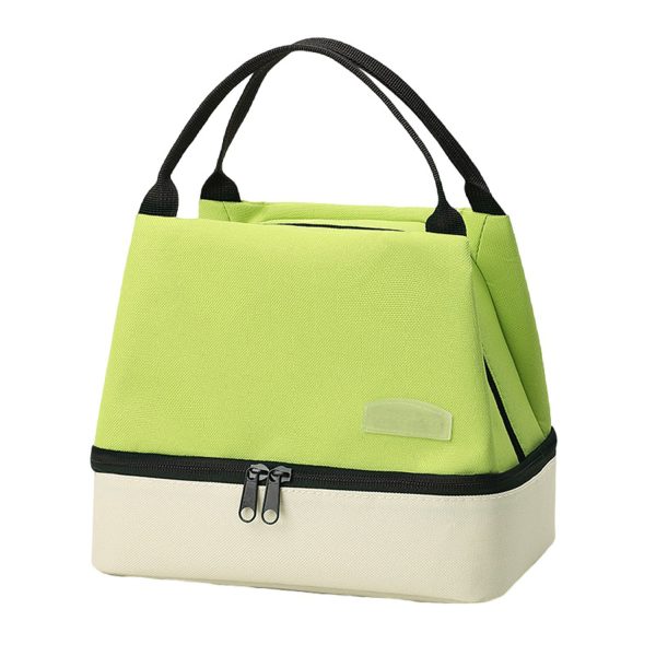 Two Tone Dual Layer Oxford Insulated Lunch Bag
