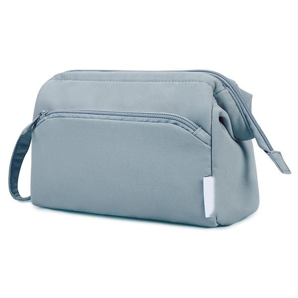 Large Capacity Wide Open Oxford Zipper Cosmetic Bag