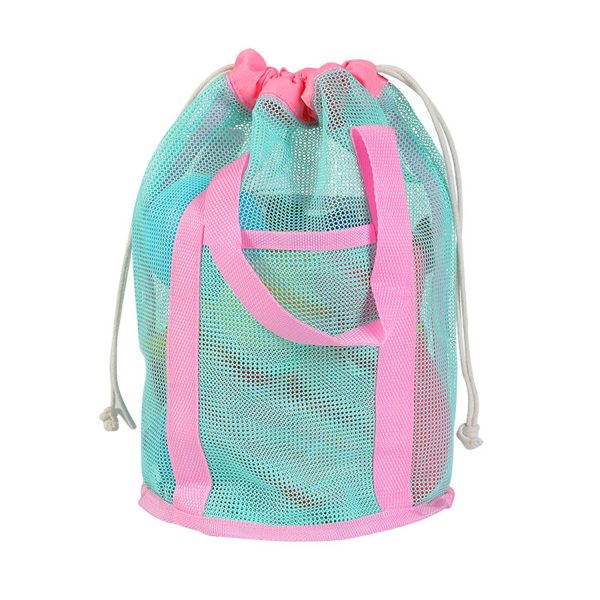 16L Polyester Mesh Beach Drawstring Bag