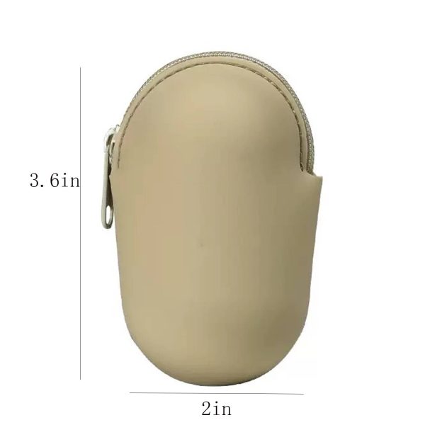Waterproof Egg Shaped Silicone Mini Coin Purse