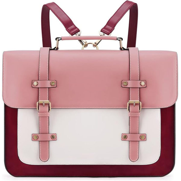 Large Capacity PU Leather Laptop Bag Backpack