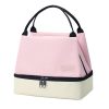 Two Tone Dual Layer Oxford Insulated Lunch Bag