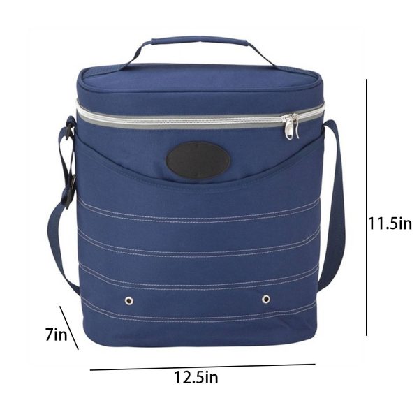 12L Oxford Insulated Cooler Crossbody Handbag