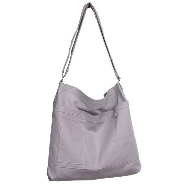 Canvas Zipper Pocket Crossbody Shoulder Bag
