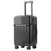 ABS USB Port Travel Suitcase w/ Cup Holder