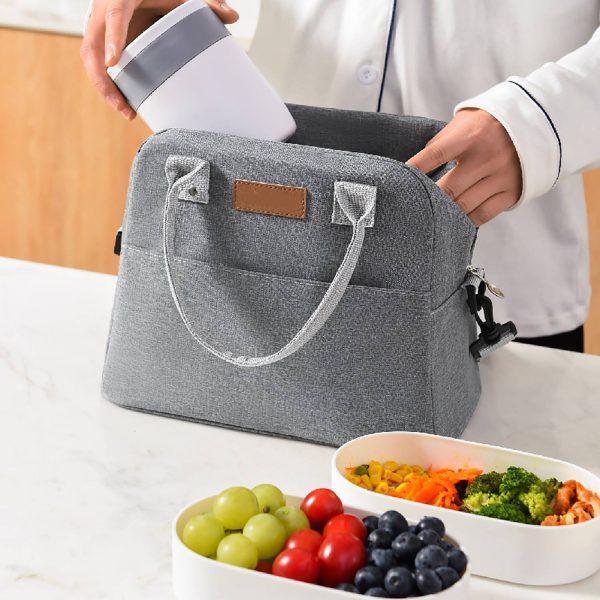 Oxford Insulated Lunch Crossbody Tote Bag