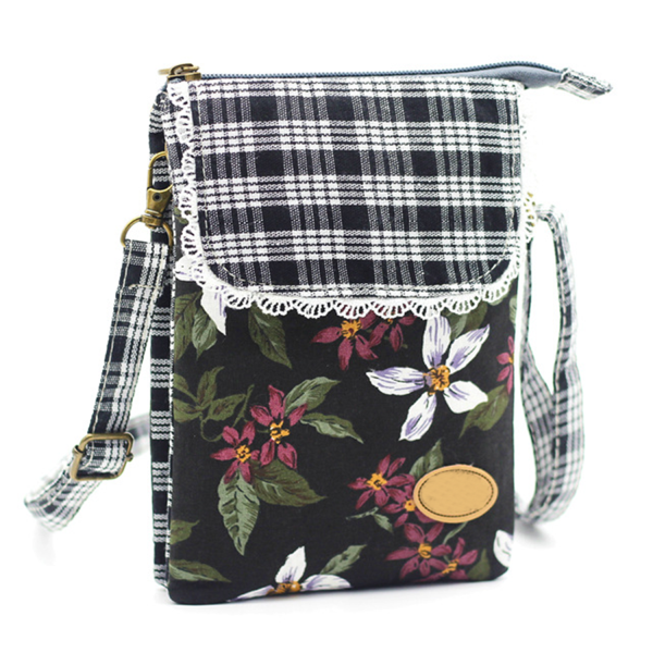 Cotton Multi Pockets Crossbody Phone Bags