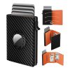 Magnetic Microfiber Leather RFID Trifold Wallet