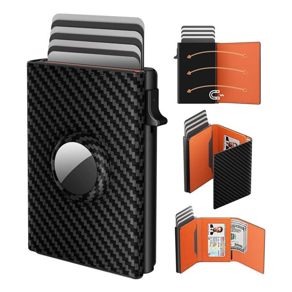Magnetic Microfiber Leather RFID Trifold Wallet