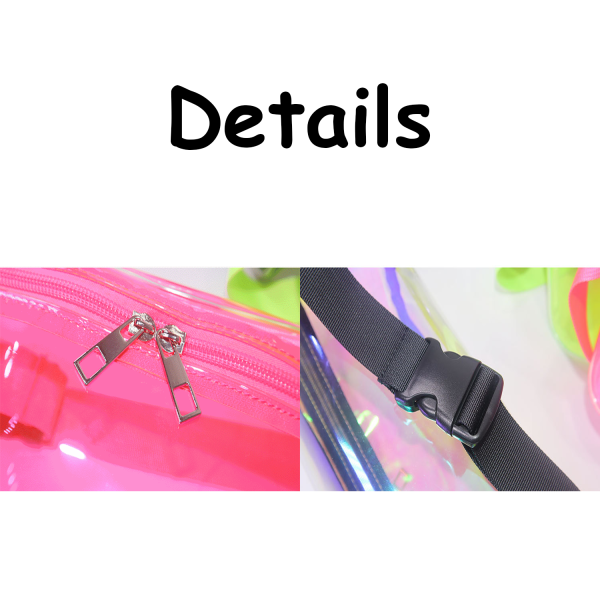 Holographic PVC Clear Waterproof Double Zipper Bag