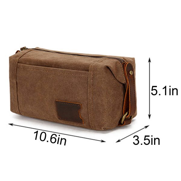 Waterproof Waxed Canvas Toiletry Bag