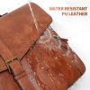 15.6 Inch Large Capacity PU Leather Laptop Bag Briefcase