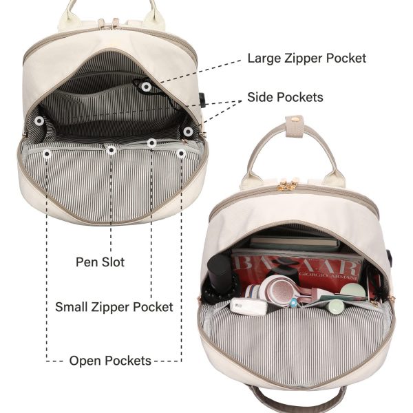 Waterproof Polyester USB Laptop Backpack w/ Luggage Strap