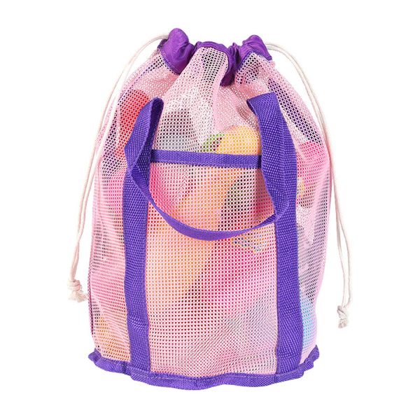 16L Polyester Mesh Beach Drawstring Bag