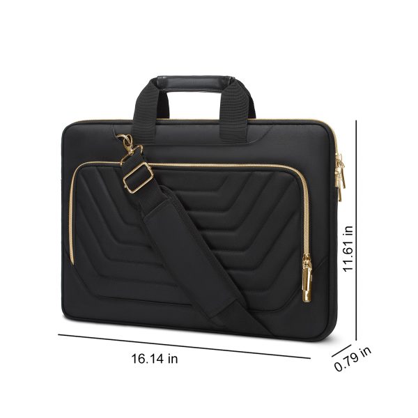 Oxford Waterproof Laptop Shoulder Bag w/ luggage strap