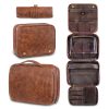 3 in 1 Waterproof PU Leather Travel Toiletry Bag