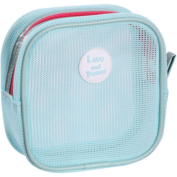 Mini Mesh Clear Zippered Toiletry Bag