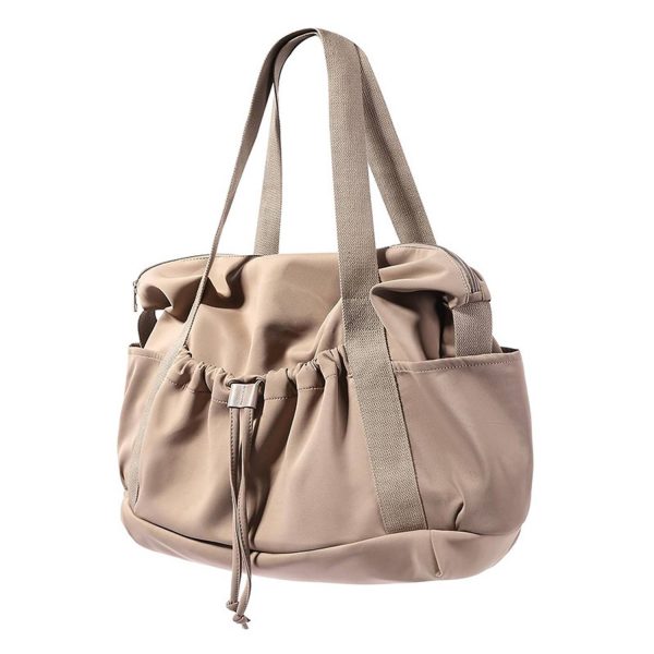Foldable Nylon Zipper Tote Shoulder Bag