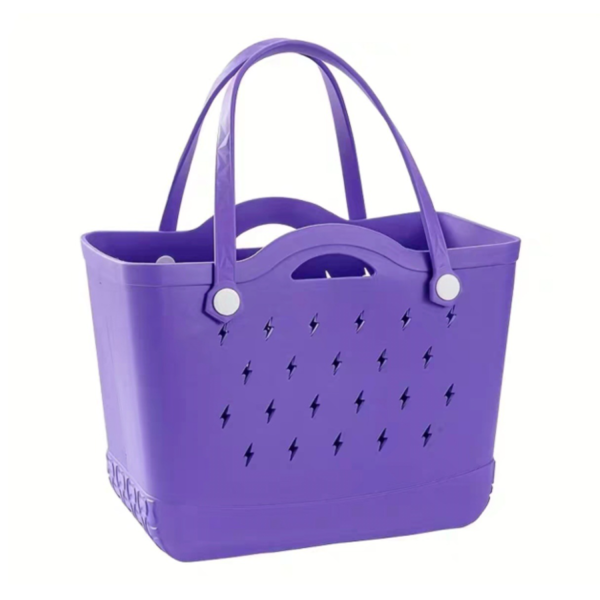 Open Top EVA Beach Tote Bag w/ Hole