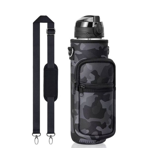 32oz Neoprene Water Bottle Sling Bag w/ Phone Pocket