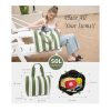 50L Large Capacity Canvas Zipper Beach Tote Bag
