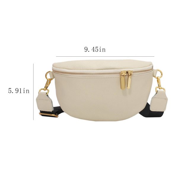 Adjustable Strap PU Leather Crossbody Bag