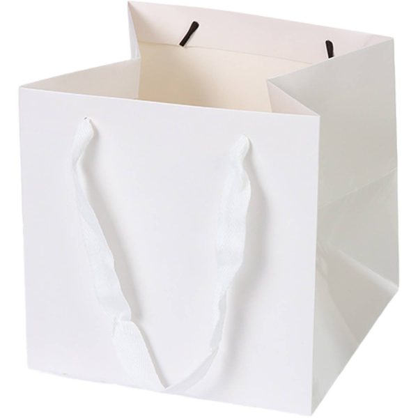 Square Gift Shopping Paper Bag w/ Handles