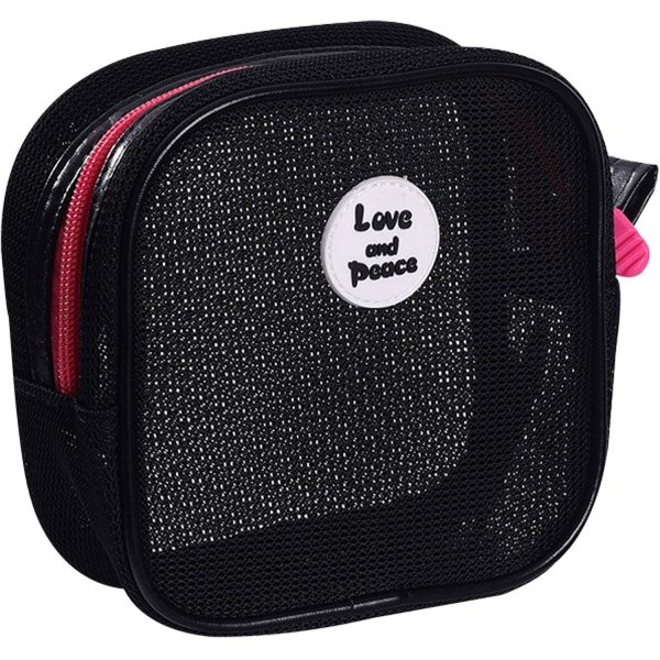 Mini Mesh Clear Zippered Toiletry Bag