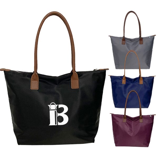Top Zipper Large Capacity Nylon Tote Bag